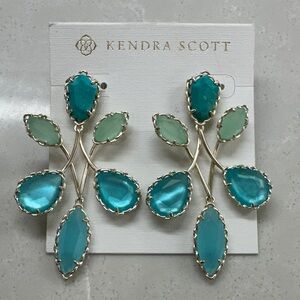 Kendra Scott Teal and Mint Statement Earrings